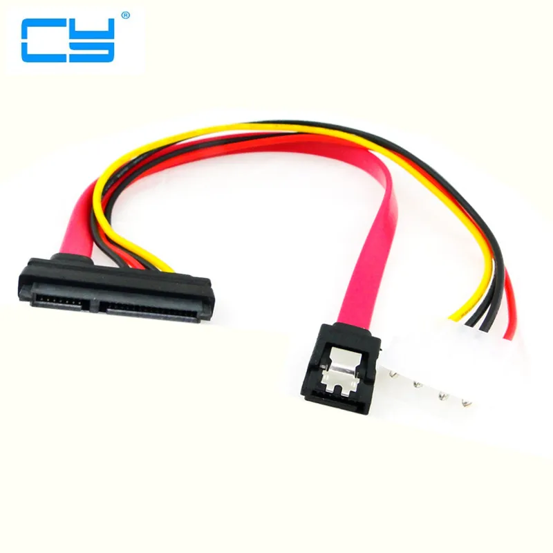 

Cable SATA 22pin 7+15pin Female to SATA Female Cable with Molex IDE 4Pin Power 50cm 0.5m