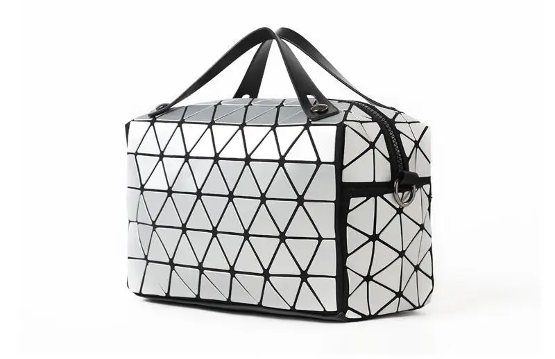 IMIDO женская светящаяся сумка, стеганая Геометрическая сумка на плечо, лазерная простая складная сумка, матовая цветная,, дизайнерский бренд