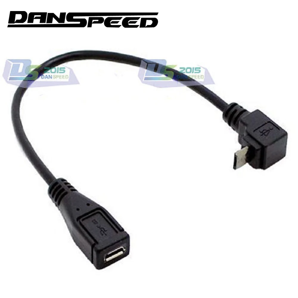 Danspeed USB Micro 5Pin женские Micro 5Pin штекер на угловой кабель-удлинитель адаптер конвертер