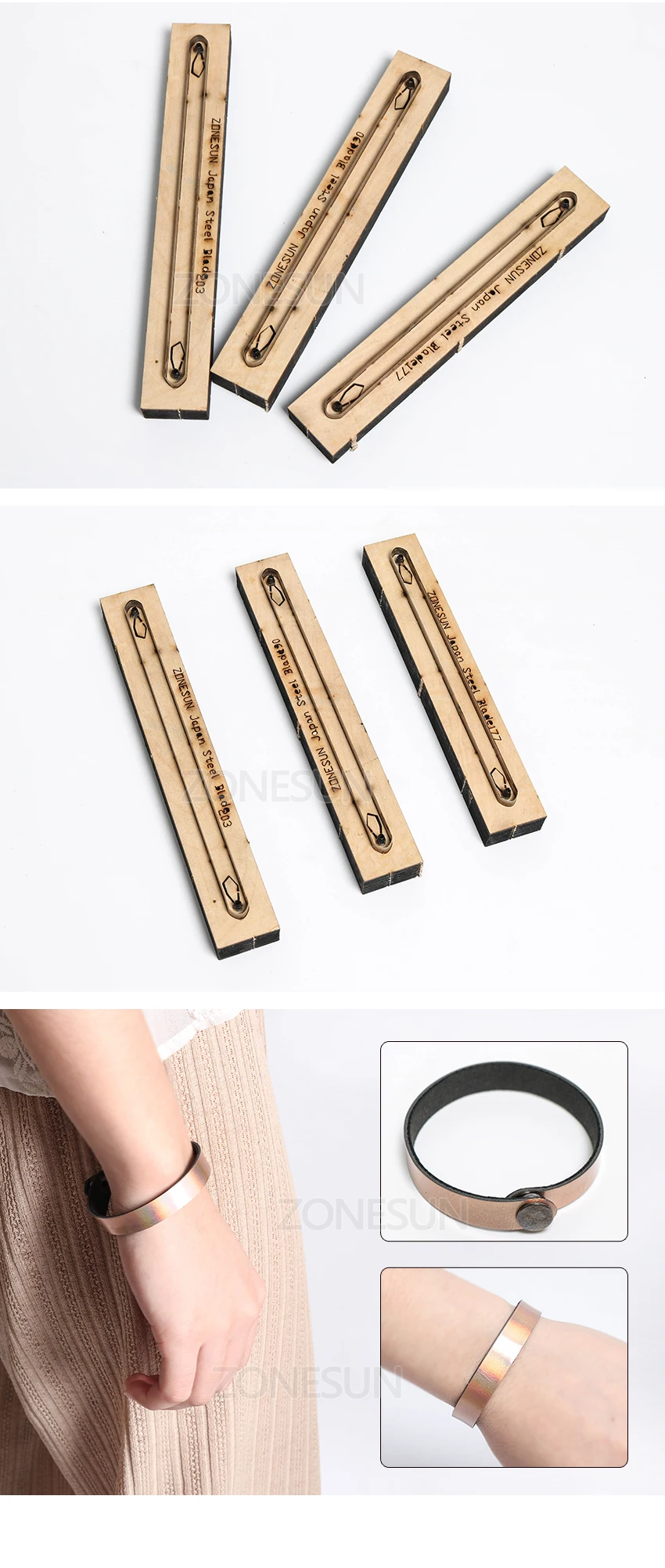 ZONESUN браслет кожаный режущий штамповочный бумажный художественный инструмент для украшения кожи для высечки станок для рукоделия резак для рукоделия