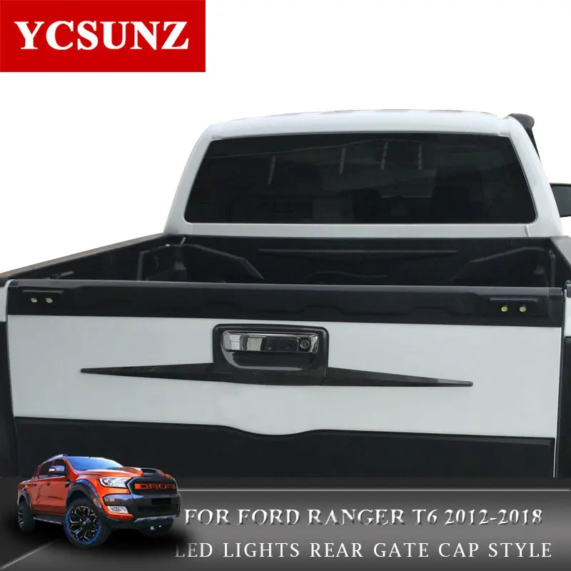 

Tail Gate Truck Trim For Ford Ranger 2018 Accessories Tailgate Truck Sill Cover for Ford Ranger T6 T7 2012-2019 Wildtrak Ycsunz