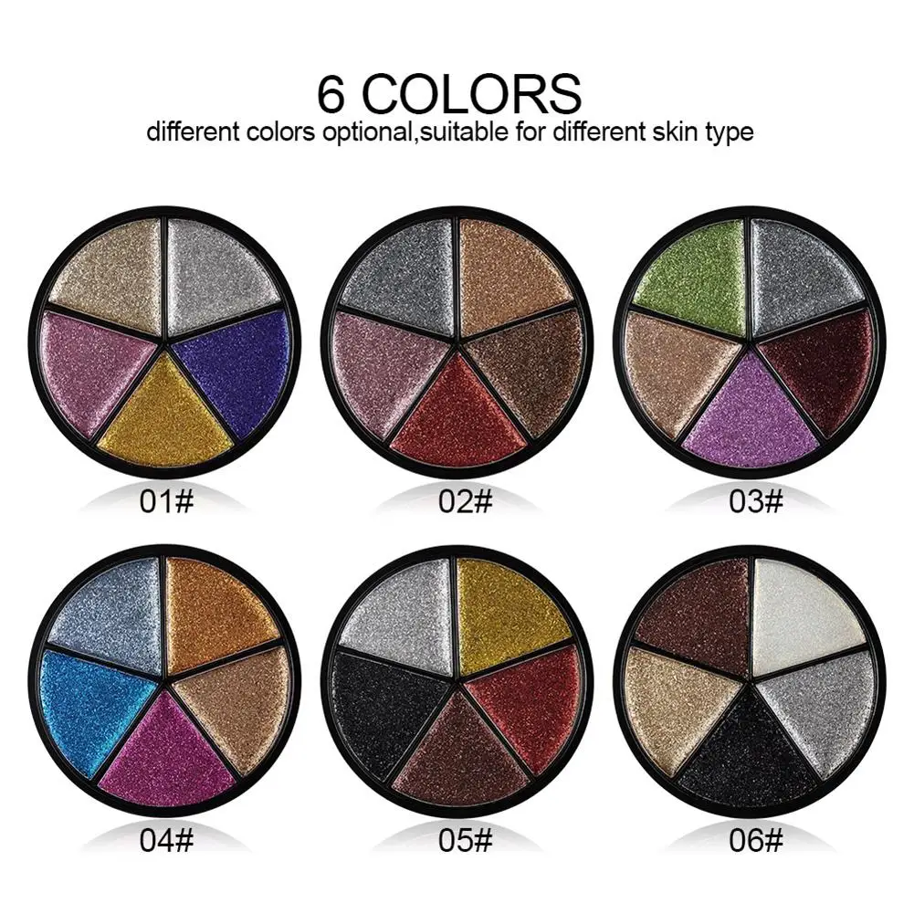 

5 Colors Glitter Long Lasting Waterproof Eyeshadow Non-smudge Shining Makeup