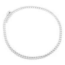 10 серебристого цвета Нержавеющая сталь цепь для армейского жетона, 2,3 мм шар на цепочке цепь из шариков для ожерелья, брелки для ключей, 2" 60 см; ; Прямая поставка;