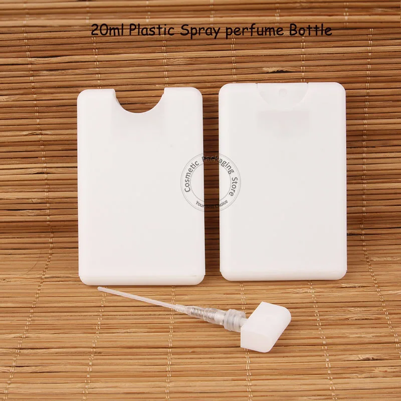 

60pcs/lot Wholesale Empty Plastic 20ml Perfume Bottle Atomizer Refillable 2/3OZ Women Cosmetic Container Credit Card Shape Pot