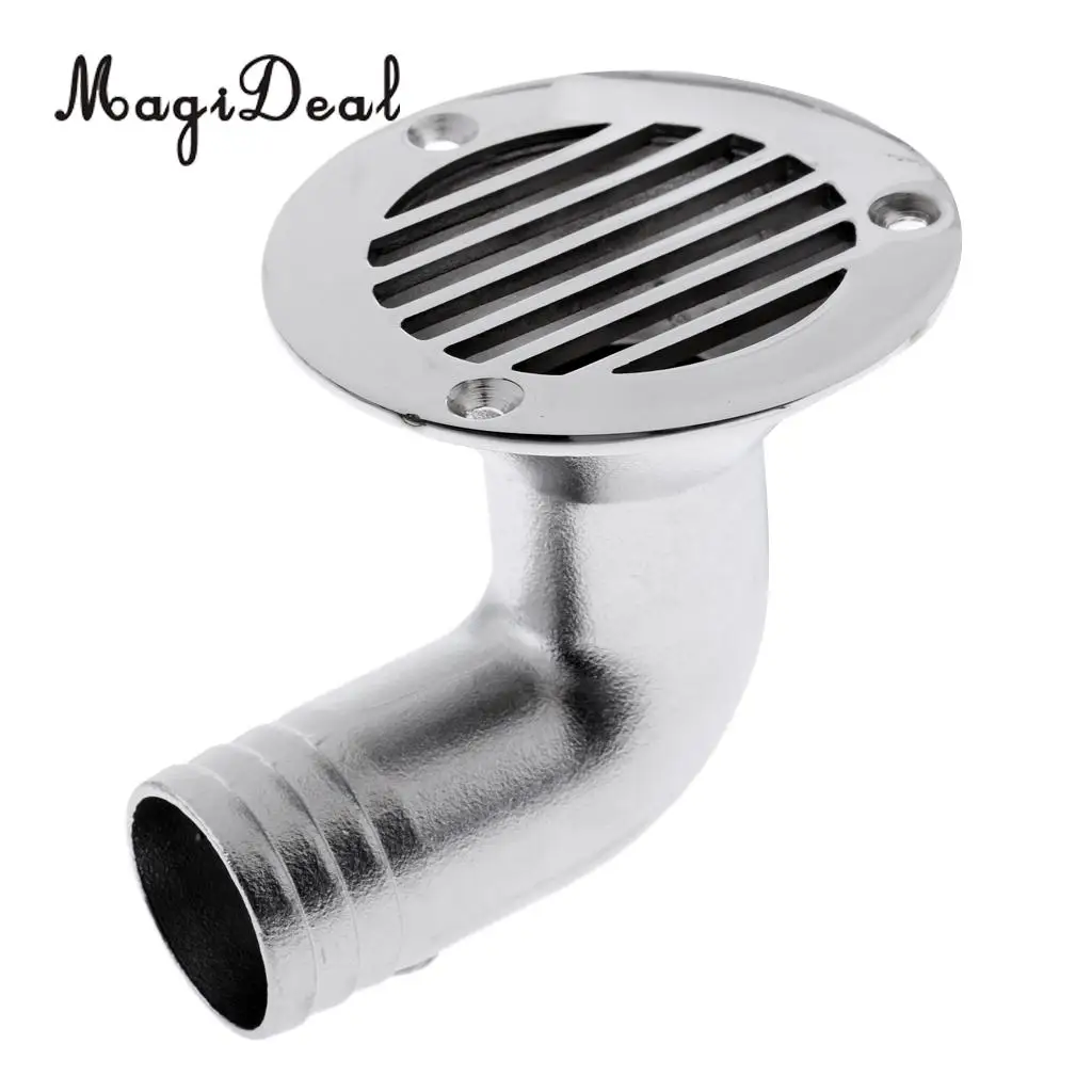 MagiDeal Marine 316 Stainless Steel Boat Deck Drain Scupper 90 Degree For Yacht Flatable Fishing Boat Replacement Accessories