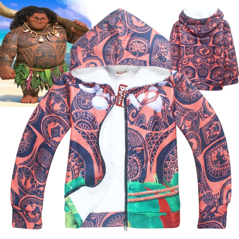 

New arrival boys Spiderman printing hoodies warm jackets winter autumn long sleeve outerwear kids moana Sweater cartoon coat