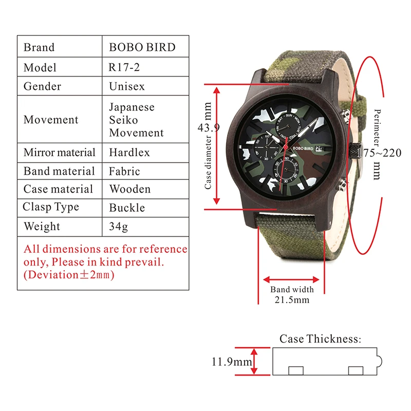 Saat erkek мужские часы деревянные Мужские кварцевые джунгли камуфляж БОБО птица наручные часы Японский шоу Дата Неделя холст ремень
