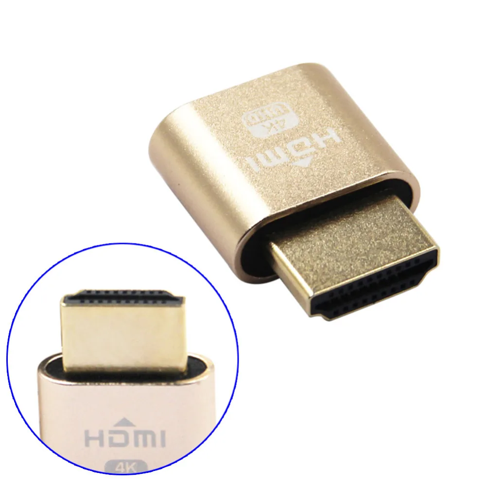 

New 1Pc New VGA Virtual Display Adapter HDMI 1.4 DDC EDID Dummy Plug Headless Ghost Display Emulator EM88