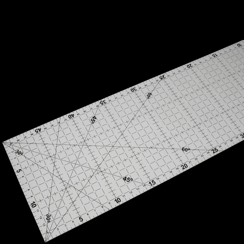 1 шт. 50x15 см прозрачная акриловая Лоскутная выровненная линейка сетка для резки ремесленных шкал правило инструменты для рисования Линейка 30x15 см