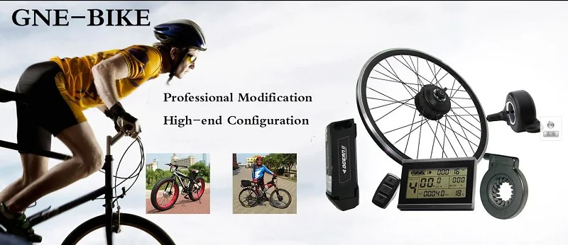 Excellent GNE 2019  Waterproof Display  Front/rear Electric Bike Conversion Kit Brushless Hub Motor Wheel Ebike System 0