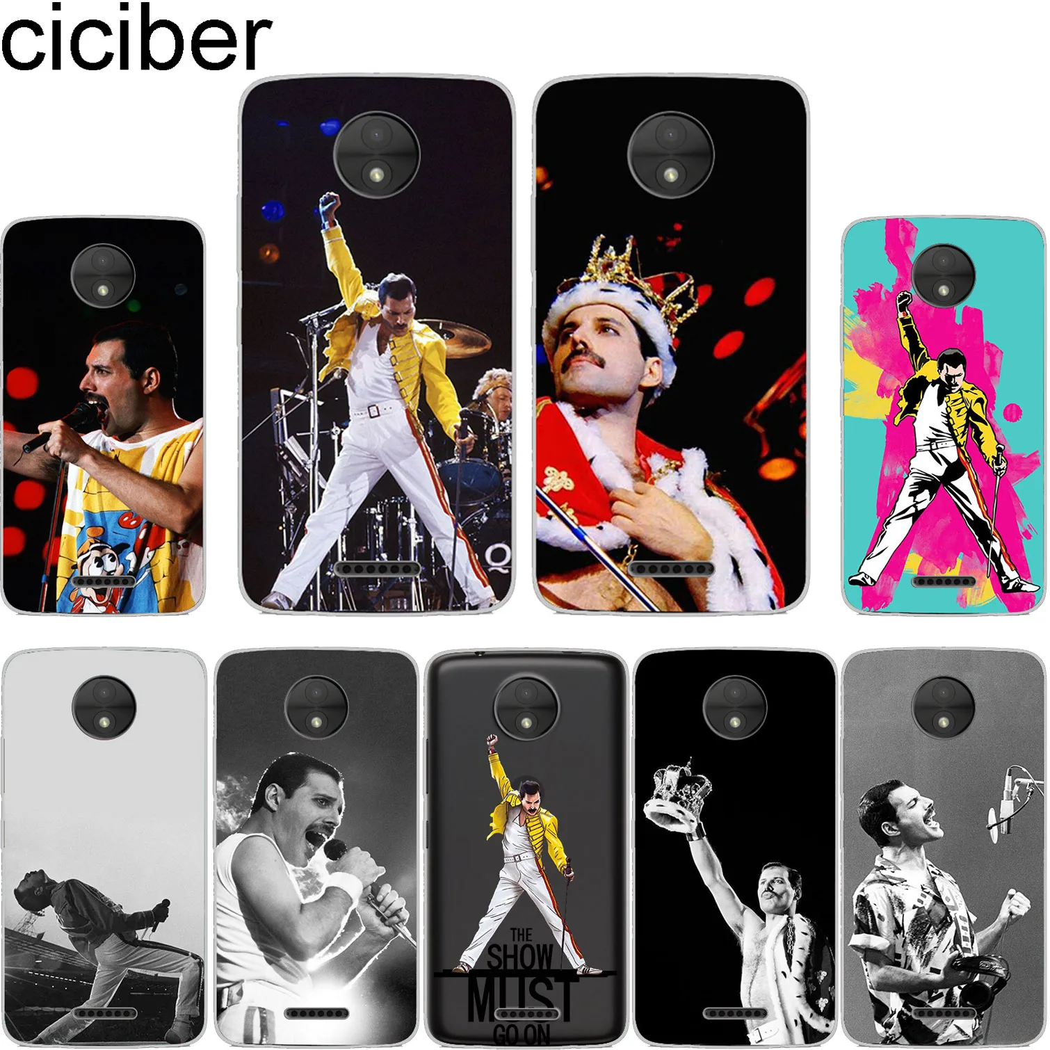 

ciciber Freddie Mercury For Motorola Moto C Z2 Z3 ONE G4 G5 G5S G6 P30 E3 E4 E5 Plus Play Power X4 M Soft Clear TPU Phone Cases