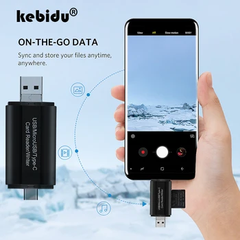 

kebidu USB 2.0 Multi-function Memory Card Reader Micro USB OTG for Android Phone Tablet PC Adapter Type C Card Reader/Writer