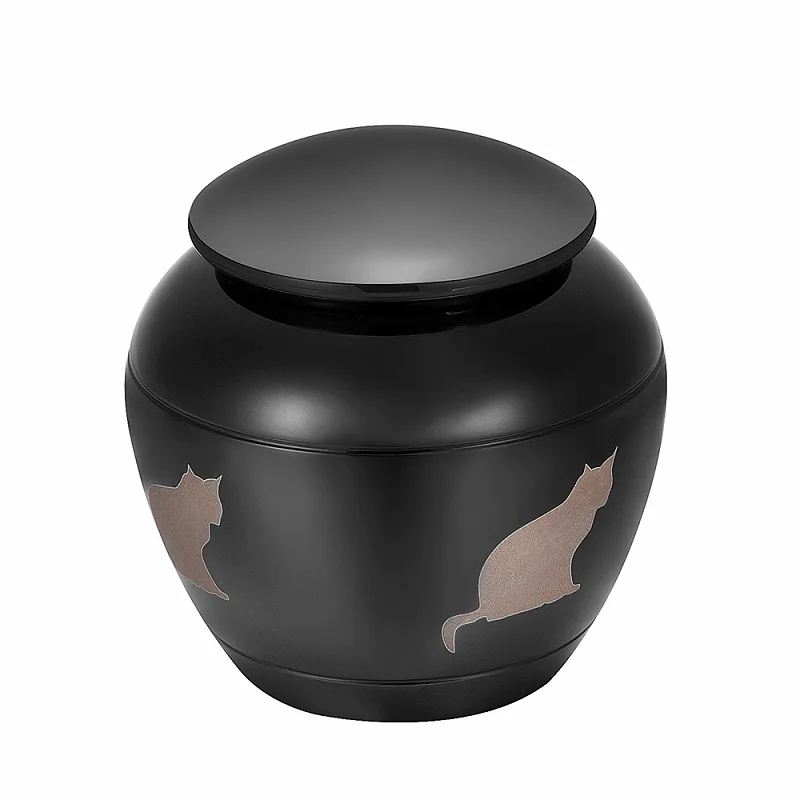 

IJU047 Dear Pet Memorials Cat Urn for Ashes,Stainless Steel Mini Keepsake Urn for My Cat's Ashes Remaining