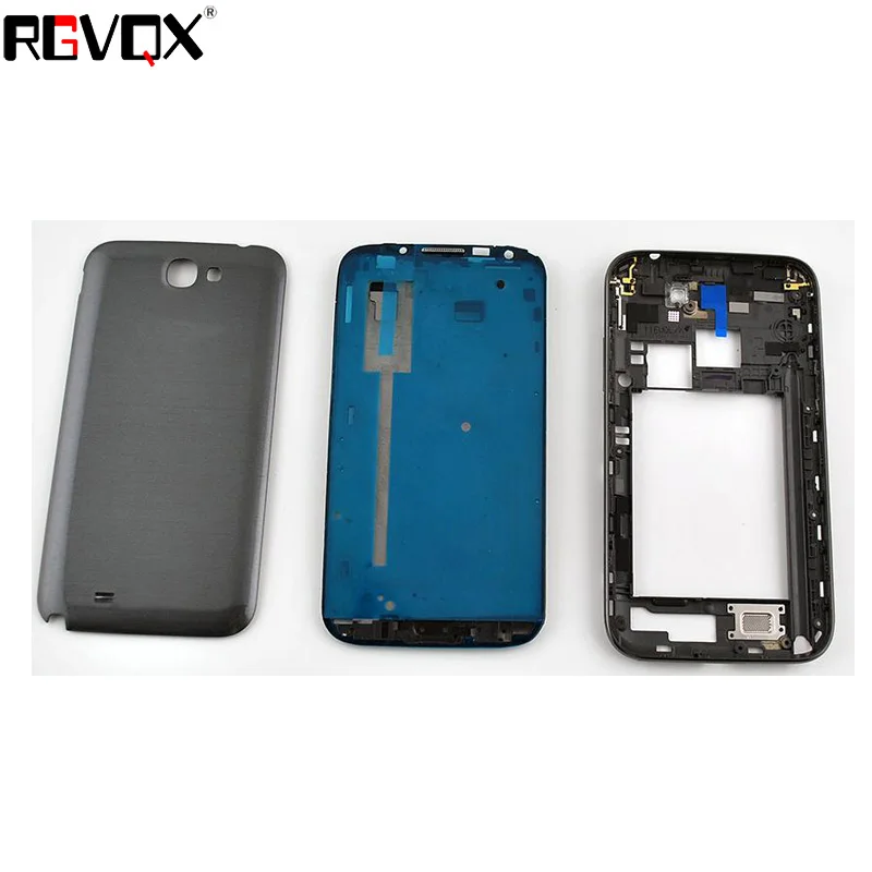 

New Complete Upper+Middle Frame+Battery Cover For SAMSUNG Galaxy Note 2 N7100 Housing Battery Cover High Quality Replacement