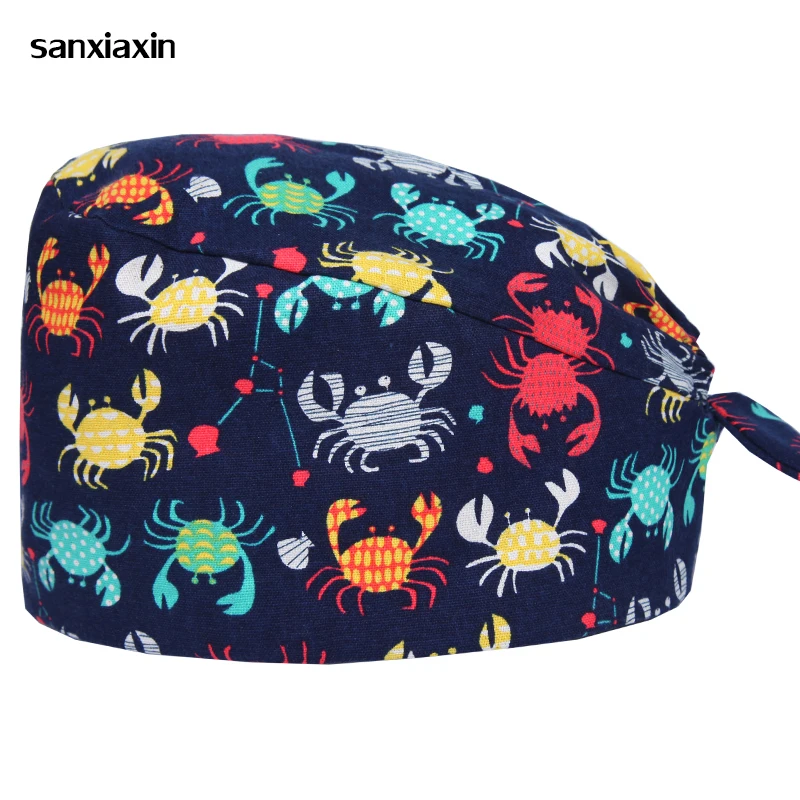 

sanxiaxin Hospital Surgical Cap Male and female doctors Operating room Hats Dentistry Beauty work hats Pet doctor Printing hats