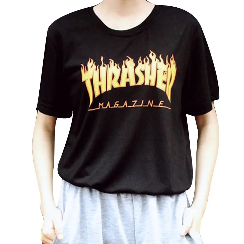 2017 Summer All-match Harajuku Street Graffiti Style Loose Short Sleeve Female Cotton T-shirt for Women Fashion Camisetas Mujer