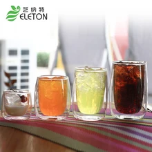 Eleton 1 шт. ясно ручной работы термостойкие двойной стенкой Стекло Чай напиток здоровый напиток Кружки Кофе чашки изолированные ясно стекло