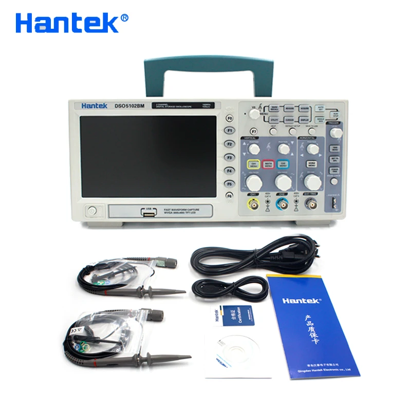 Цифровой осциллограф Hantek DSO5102BM 2 канала Ручной ЖК дисплей Osciloscopio полоса