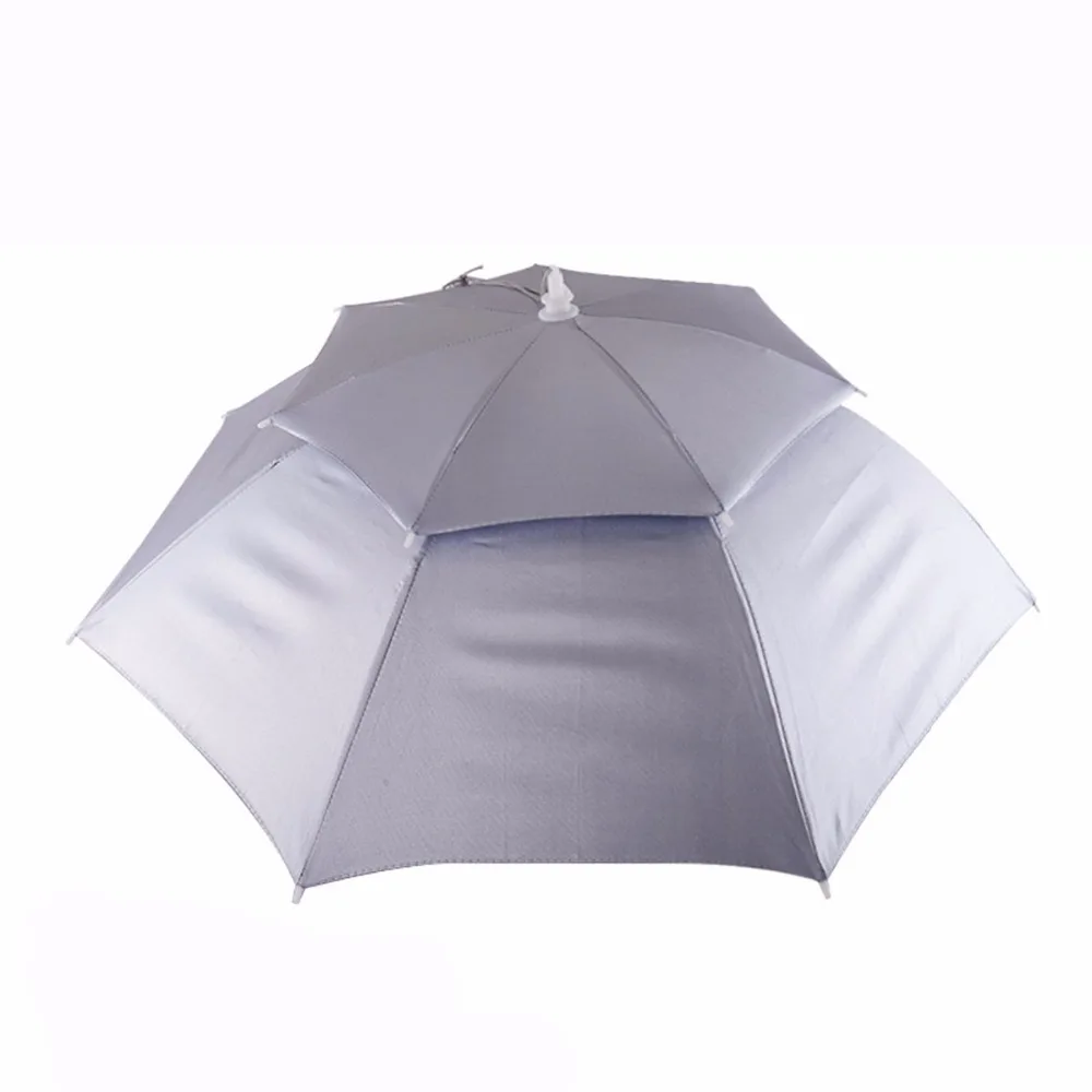 Foldable Fishing Hat Headwear Umbrella for Fishing Hiking Beach Cap Head Hats Outdoor Camping Equipment Rain Gear Umbrellas
