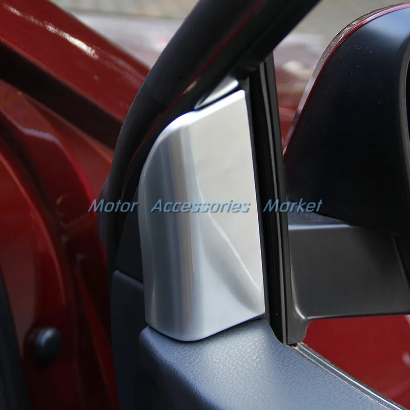 New Matt Chrome Front Door A Pillar Window Trim For Toyota Highlander