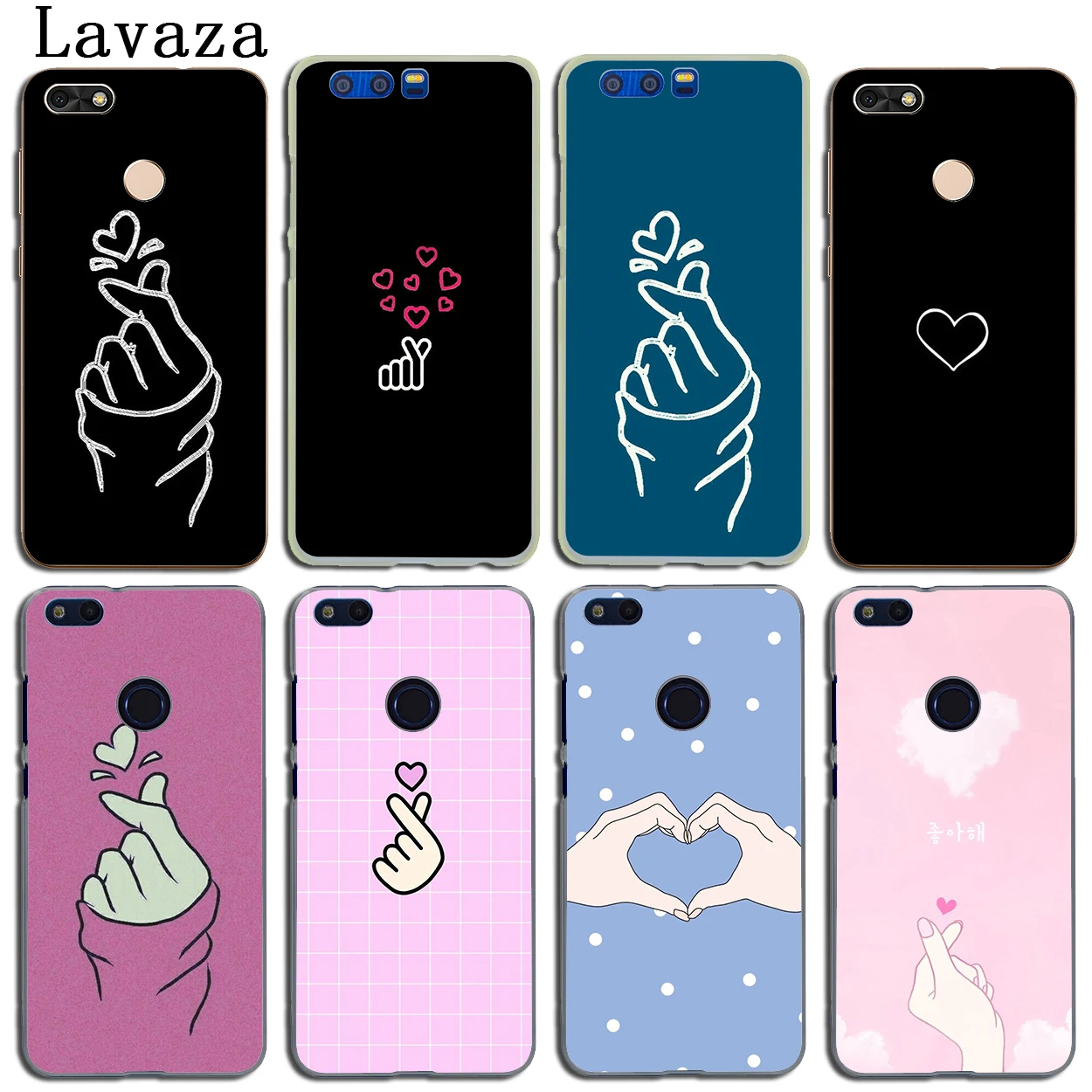 Чехол с сердечком Love on the finger kpop для Huawei Y9 Y7 Y6 Prime Nova 5i 4 3i 3 2i Honor 20 10 8X 8C 8 9X 9 Lite 7C 7A