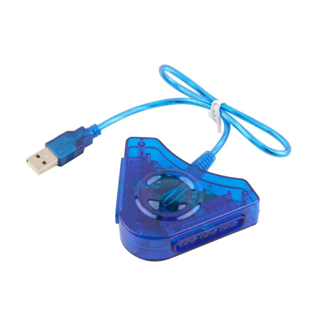 Горячая Joypad игровой USB двойной плеер конвертер Кабель-адаптер для Playstation 2 Привлекательный двойной для PS2 PC USB игровой контроллер