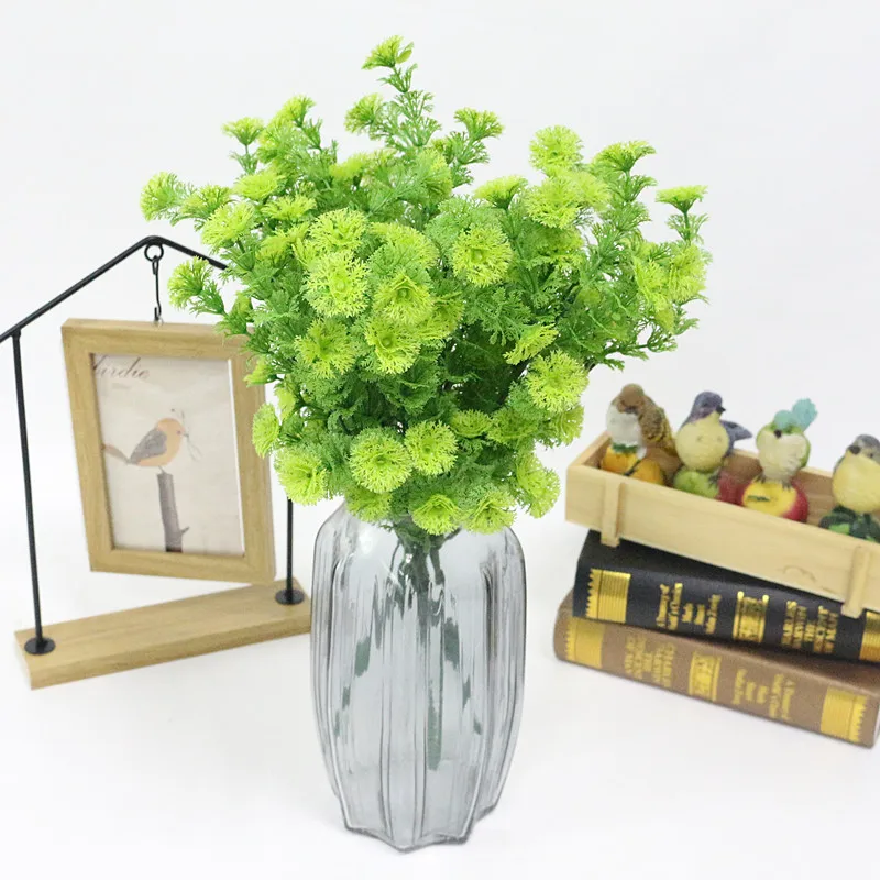 Flone Artificial Aquatic Plants Fake Plant Wall Simulation Flower Fern Leaves Plastic Plant Wedding Home Office Party Decor Art (6)