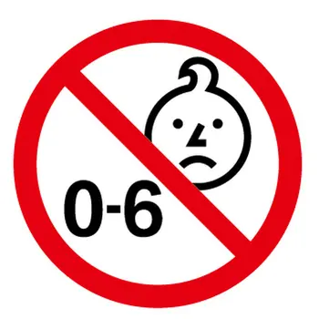 

1000PCS/LOT,2cm 0-6 years forbidden stickers Not recommended for children under 6 years old Packing supplies Attention lable OEM