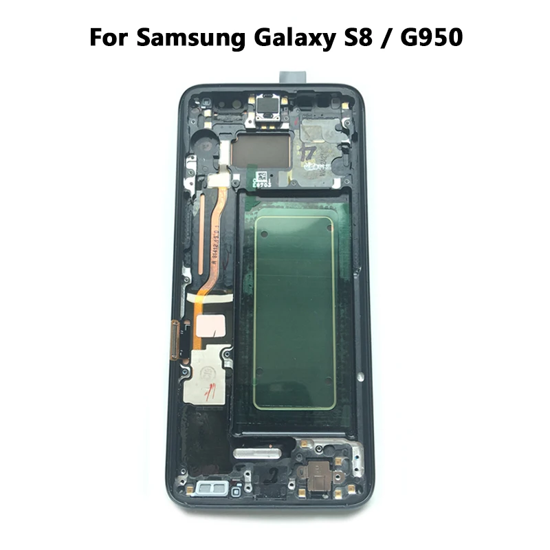 

New Super AMOLED LCD S8 G950F G950FD G9500 G950U Display 100% Tested Working Touch Screen Frame Assembly For Samsung Galaxy lcd