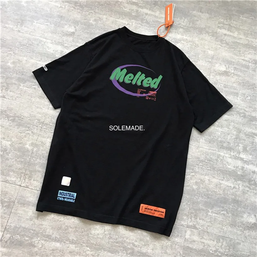 

Oversize Heron Preston T Shirt Magic Wizard Melted Men Women Streetwear Loose Design Tshirt Kanye West Heron Preston T-shirt