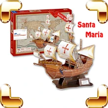 Рождественский подарок Коламбус флагманский 3D пазл с изображением Санта-Марии Реплика модель корабля для самостоятельного изготовления бумажный паззл коллекция Admiral подарок игрушки