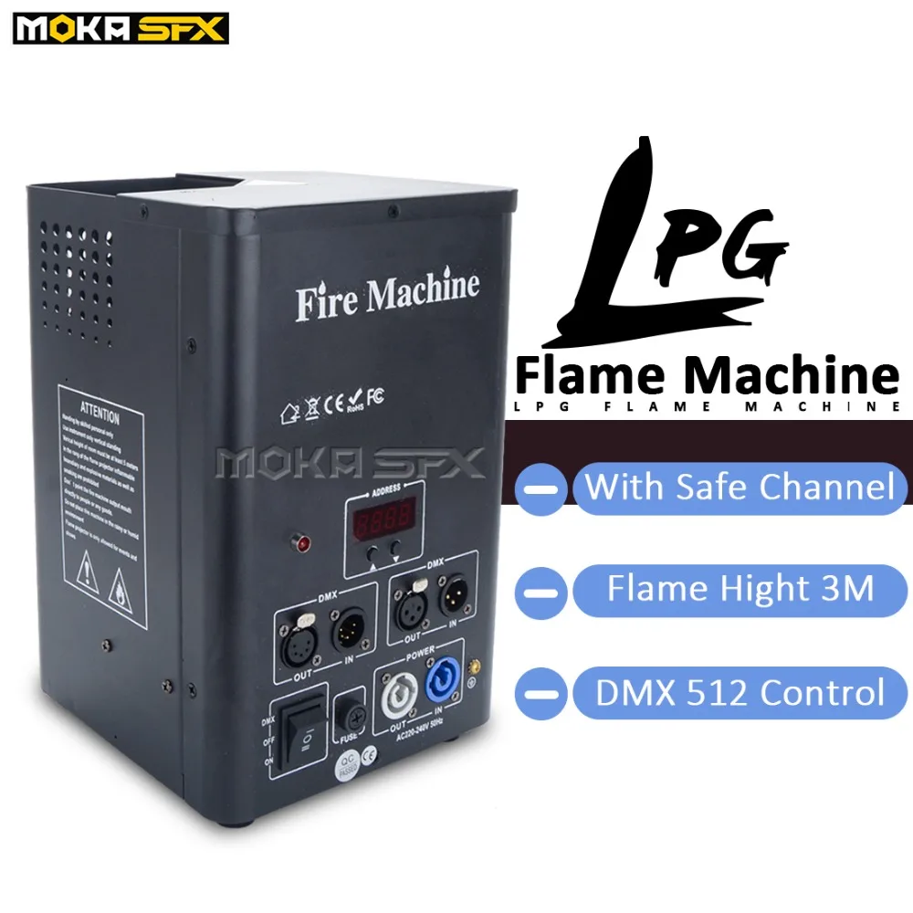 2pcs/lot Dmx LPG Fire Machines One Head Flame Effects Machine Stage Special Equipment Flame Projector for Sale Disco Decoration