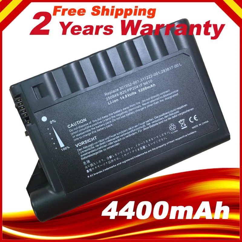 Ноутбук Батарея для hp COMPAQ Evo N600 N600C N610C N610V N620C 311222-001 293817-001 301952-001 229783-001 аккумулятор большой емкости PP2040 PP2041F