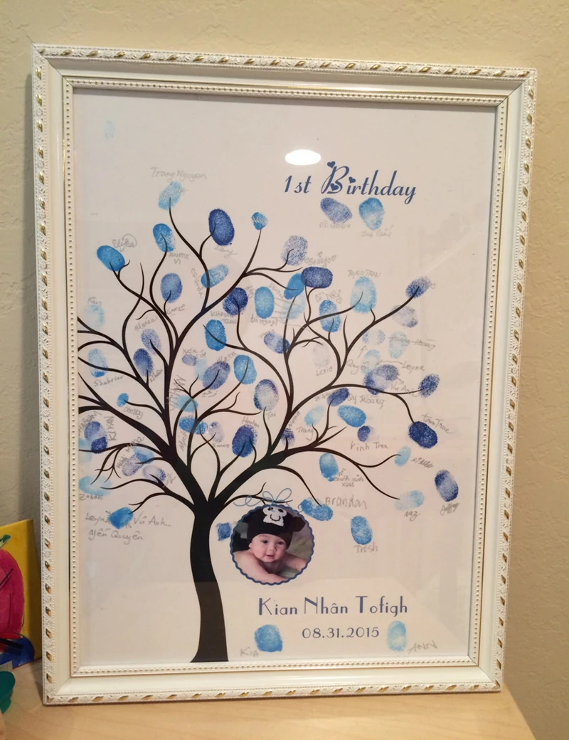 Customized Wedding Fingerprint Tree Guestbook Alternative Party Guest