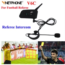 Vnetphone Professional Football Referee Intercom full duplex 1200M Referees headset V6 Wireless BT Intercom Interphone Earpiece