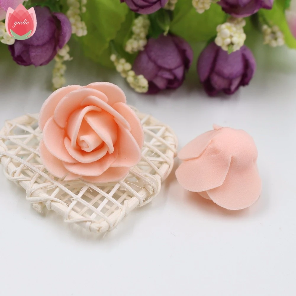 30 шт. мини ПЭ пены розы искусственные цветы для свадьбы коробка ручной работы украшения DIY помпоны венок День Святого Валентина поддельные цветы