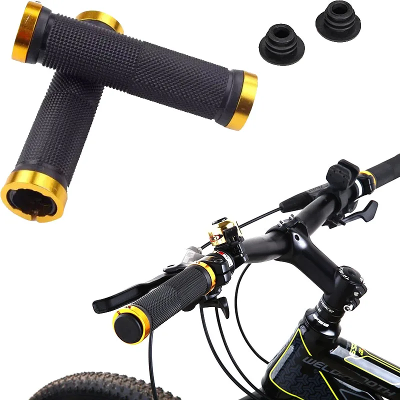 2x Bicycle Handle Bar Grips Double Lock On Mountain Bike Cycling Hand Grips