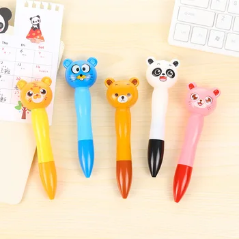 

Free ship!1lot=10pc!Creative stationery / adorable animal cat Gel ink pen / cute cartoon animal head black water pen/gift pen
