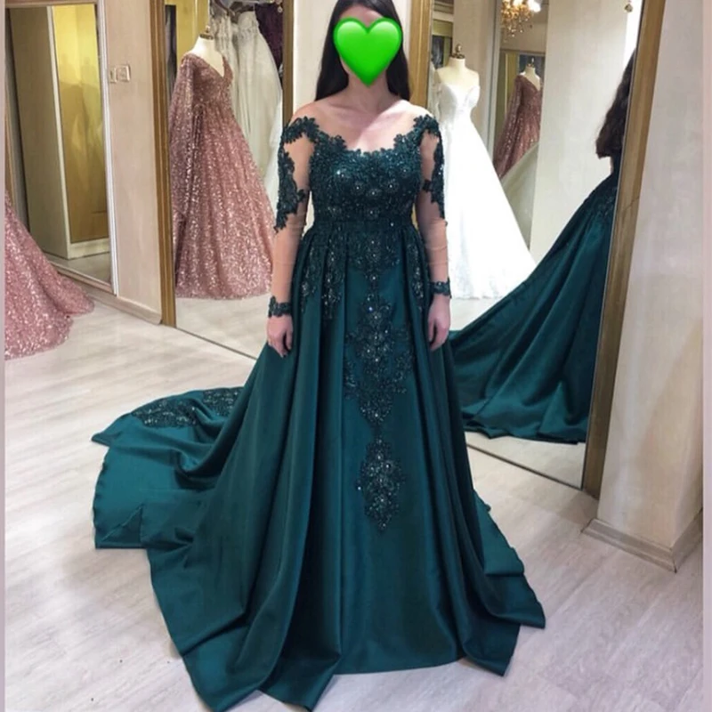 dark green long sleeve dresses