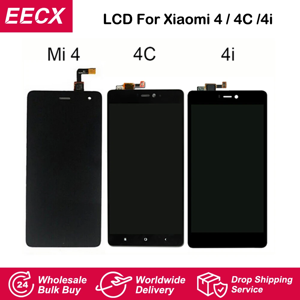 

5.0" IPS Screen For Xiaomi Mi4 LCD Display MI4C LCD Touch Screen Digitizer for Xiaomi Mi 4 4C 4i Mi4i LCD Screen Touch Panel