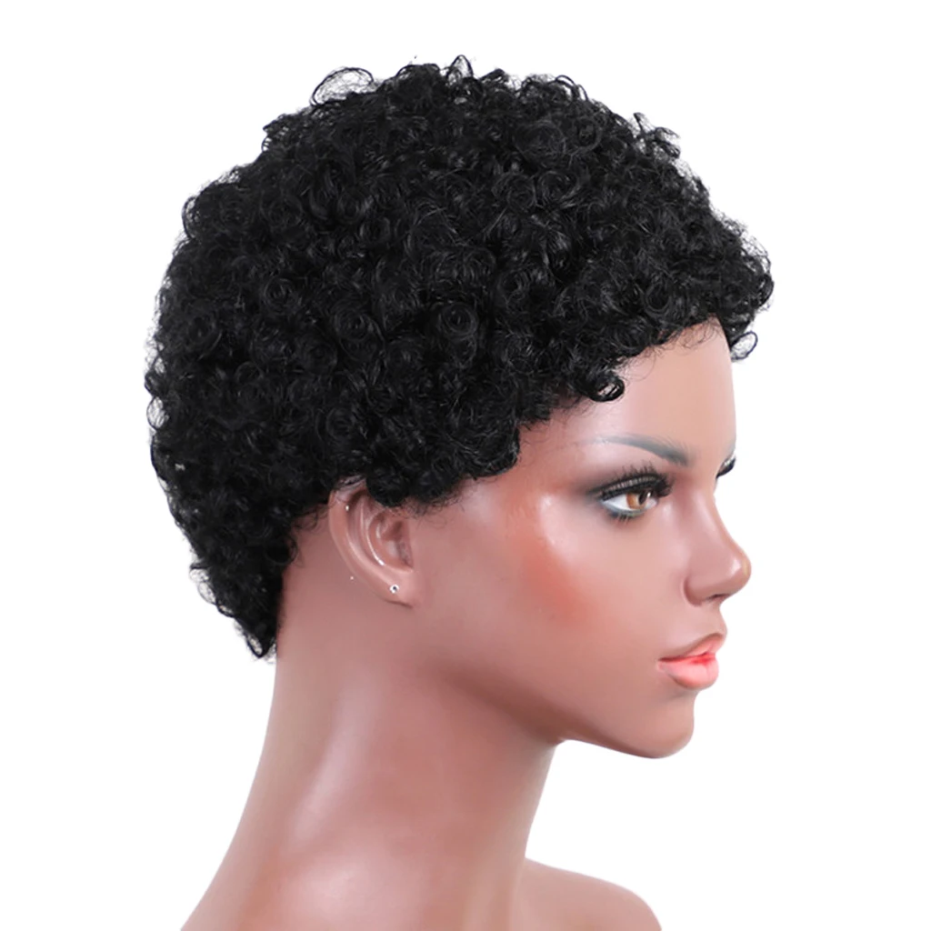 

NEW Natural Hair Women Afro Kinky Wig Curly Wig Short Curling Wigs High Temperature Wire G0316