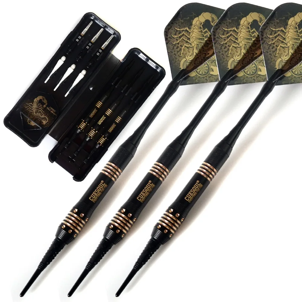 Free Shipping Cuesoul 16 Grams Soft Tip Brass Barrels Darts Set