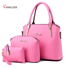 2016 Fashion Women Handbag High Quality Pu Leather Zipper Composite Bag Leisure Black Alligator Shoulder Crossbody Bags Sac K09