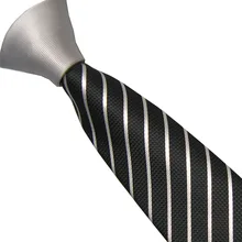 Мужские галстуки LAMMULIN с серебристым узлом контрастный черный с серебряным скошенным полосатым шейный платок из микрофибры дизайн панели обтягивающий галстук 6 см