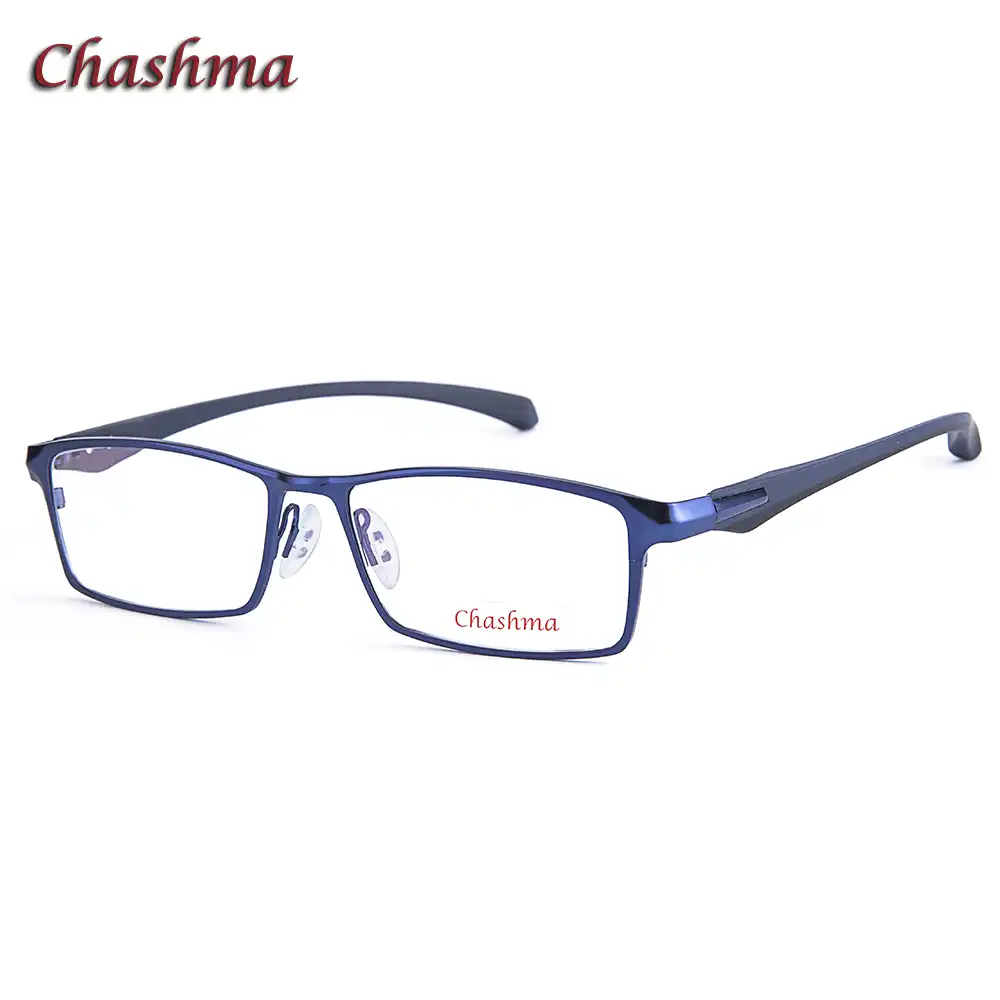 Chashma Lebar Bingkai Paduan Titanium Kacamata Pria Kacamata Miopia Tontonan Penuh Berbingkai Fashion Desainer Warna Biru Pria Frames For Men Designer Spectacles Framesspectacle Frame Aliexpress