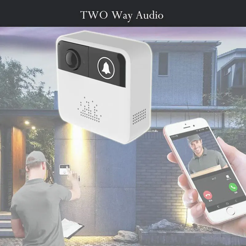 

High Quality Wireless WiFi Video Doorbell Camera Door Bell Ring Alarm 720P IOS Android APP Visible anywhere Easy Install