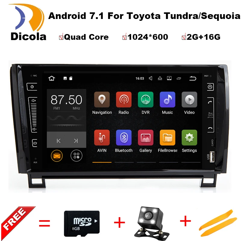 4G LTE Quad Core Android 7 1 1 2GB RAM 16GB ROM font b Car b