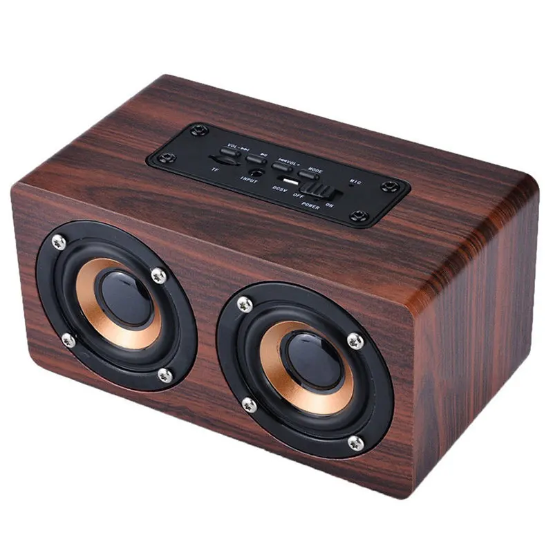 3D стереоколонка DOITOP с двойным громкоговорителем деревянный Bluetooth Hi Fi