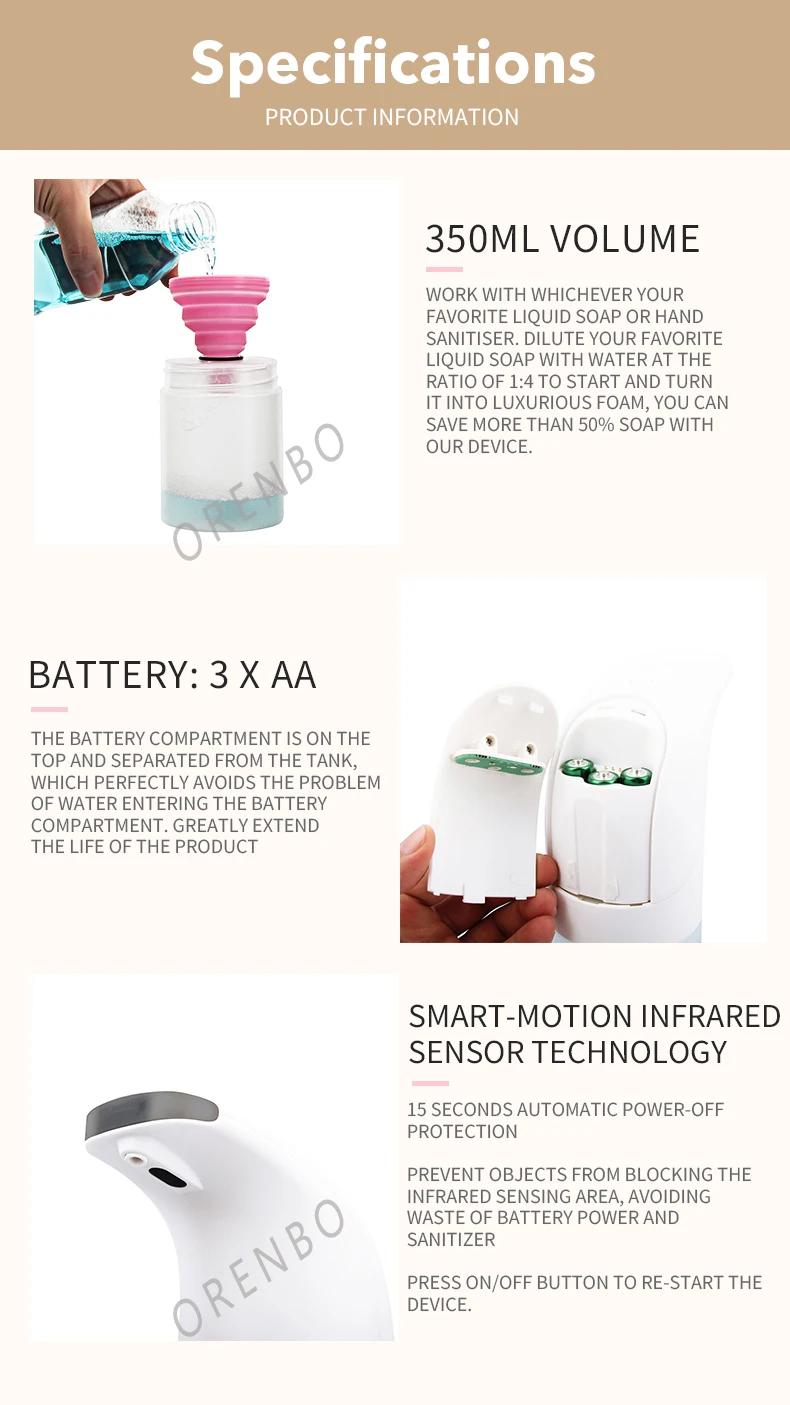400 мл автоматический дозатор мыла без прикосновения для рук дезинфицирующее средство для ванной комнаты умный датчик дозатор жидкого мыла для ванной комнаты