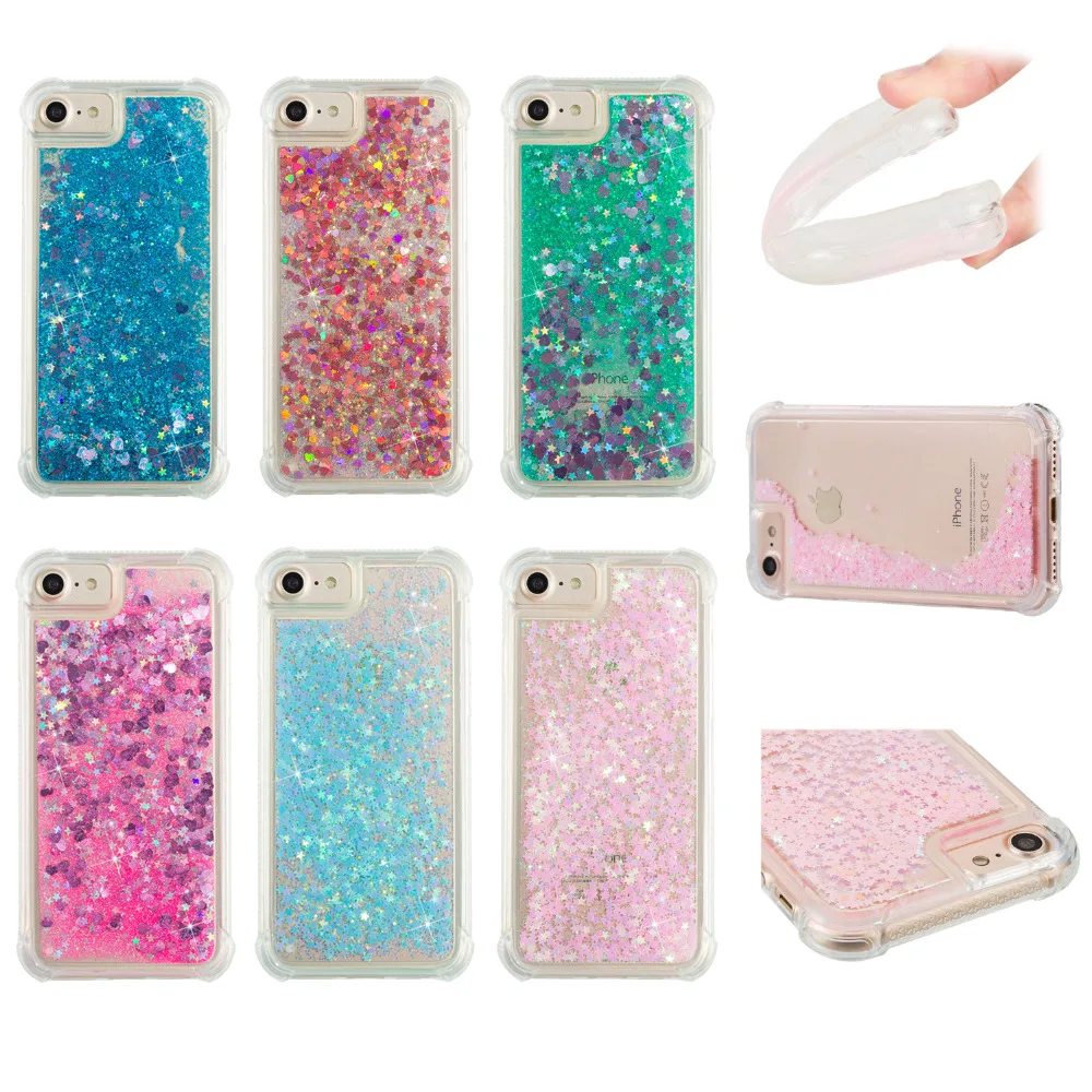 Fashion Dynamic Liquid Glitter Sand Quicksand Star Cover Case For 